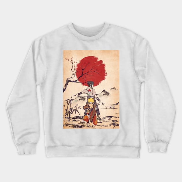 Naruto x sasuke Crewneck Sweatshirt by Sandee15